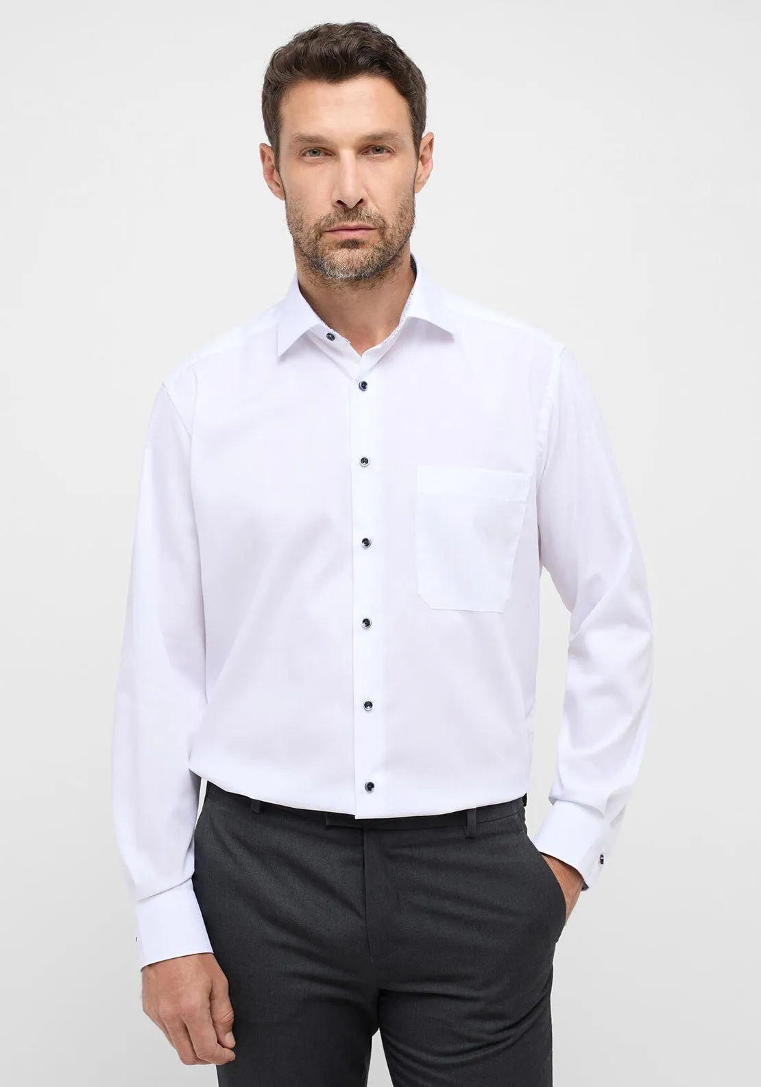 1863 by Eterna Comfort Fit Formal Shirt, White