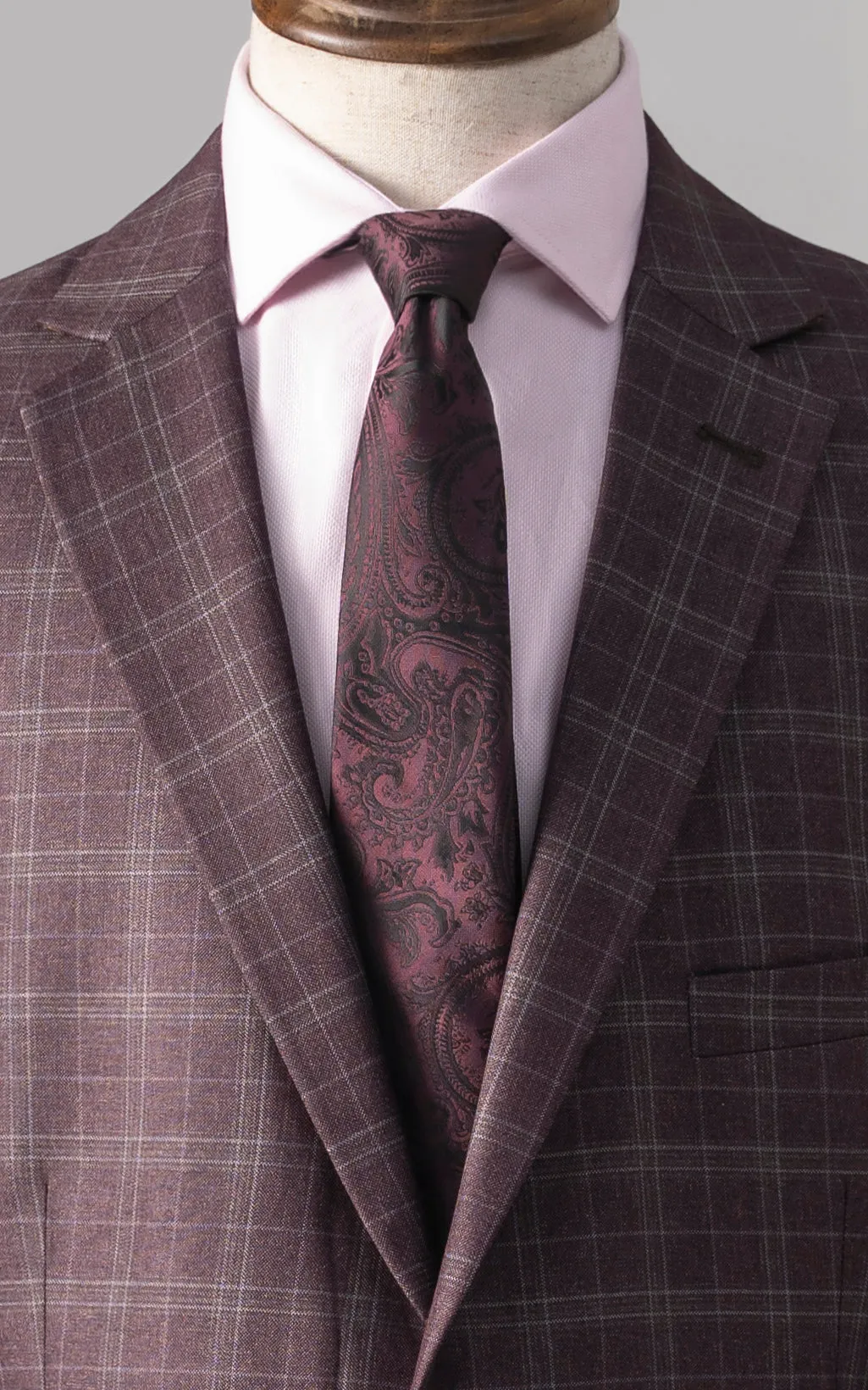 2 PIECE PREMIUM  SUIT  MAROON GREY