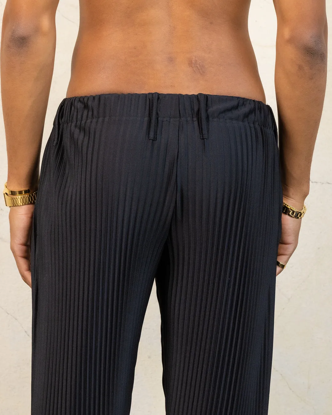 404 Harbour Plisse Pants Black