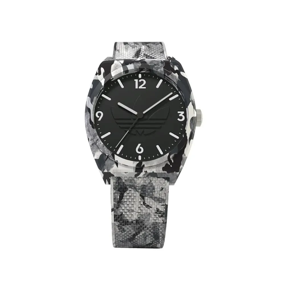 Adidas Rubber Gray Camouflage Strap Unisex Watch AOST22568