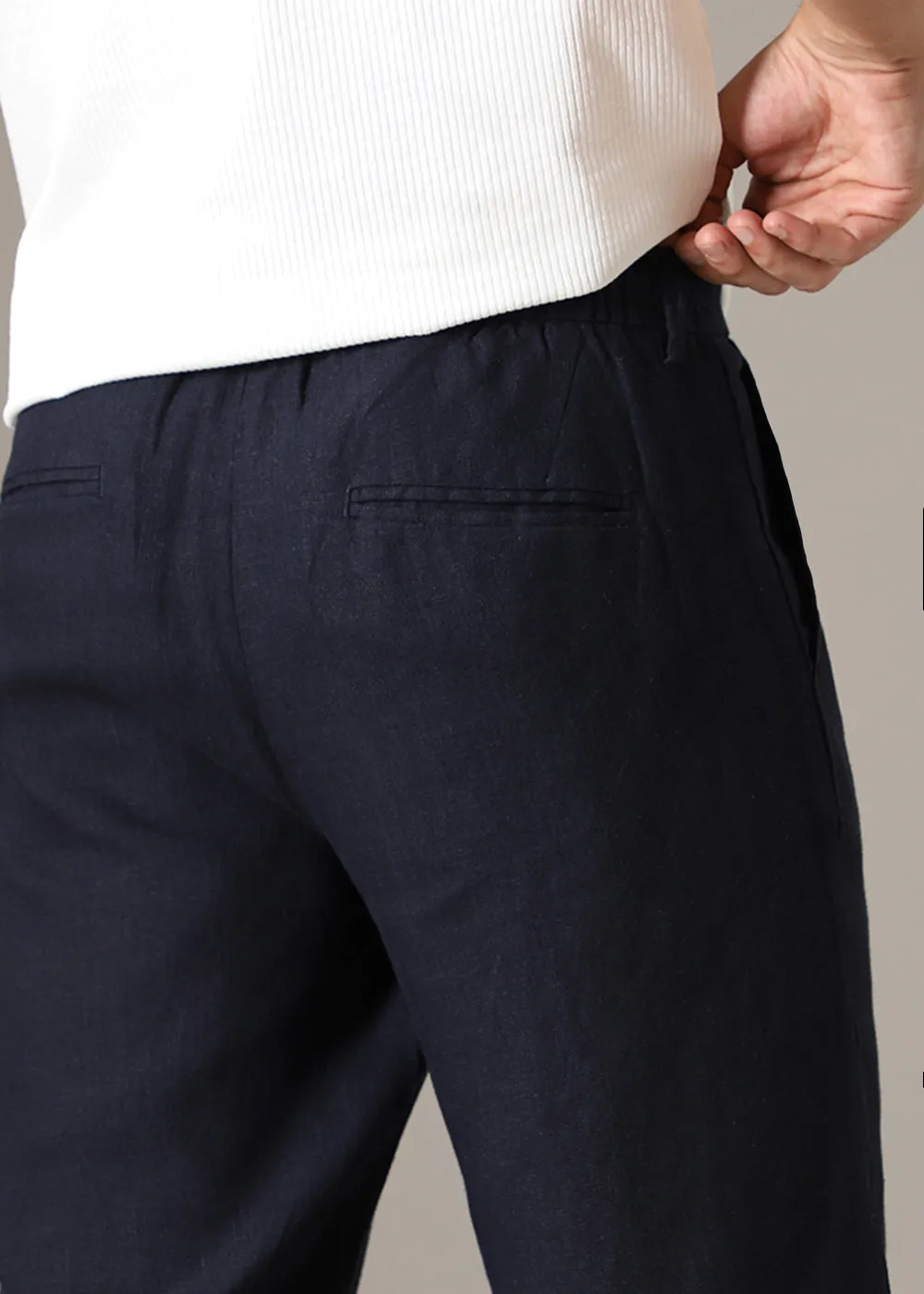 Admiral Blue Linen Pant