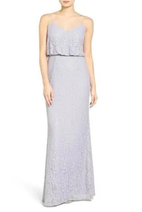 Adrianna Papell AP1E201290 Long Formal Spaghetti Strap Lace Dress