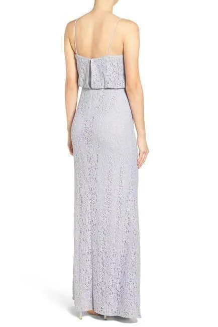 Adrianna Papell AP1E201290 Long Formal Spaghetti Strap Lace Dress