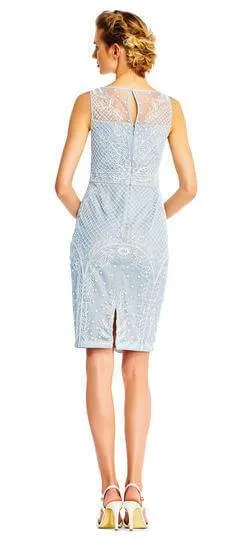 Adrianna Papell AP1E201869 Sleeveless Beaded Short Cocktail Dress