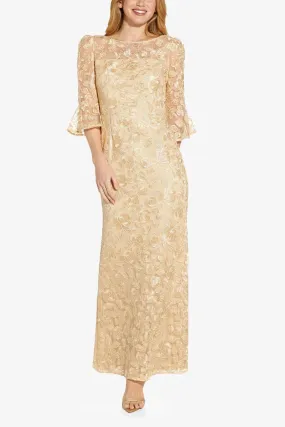 Adrianna Papell AP1E209481 Long Bell Sleeves Mother of the Bride Dress