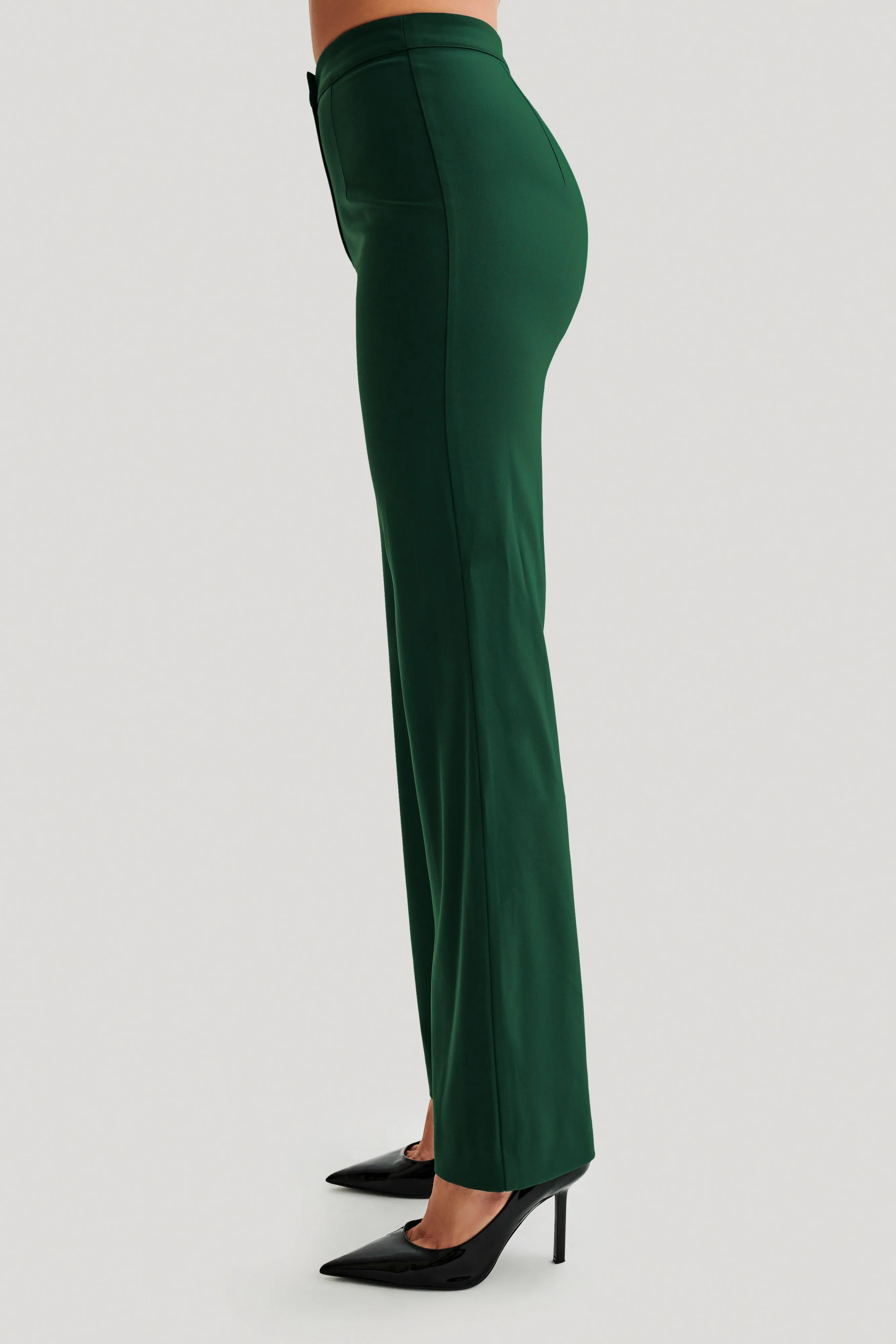 Allanah Straight Leg Pant - Forest Green