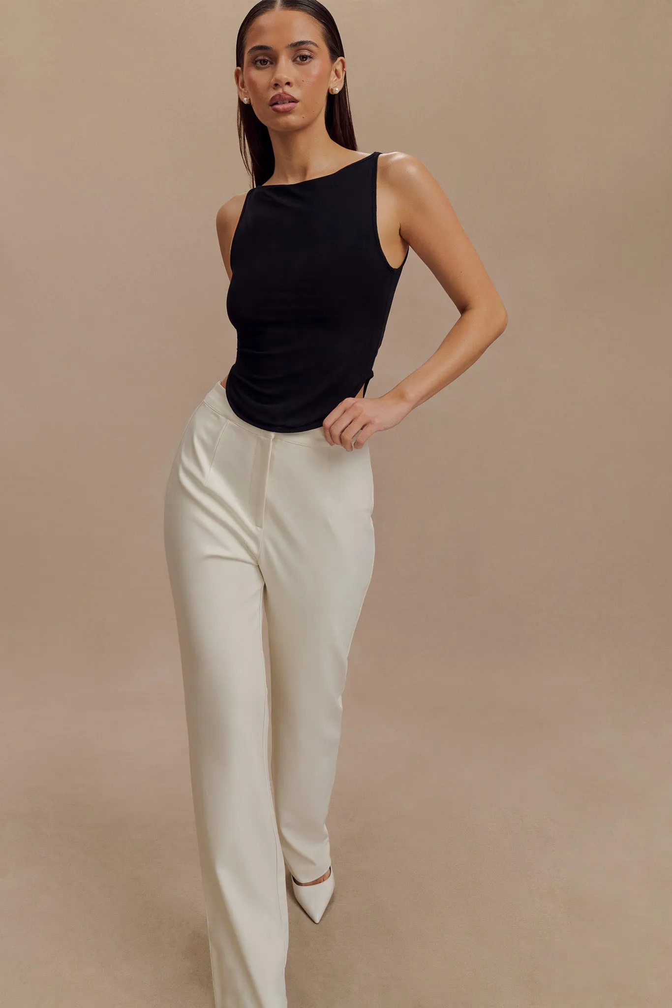 Allanah Straight Leg Pant - Ivory