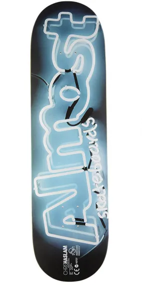 Almost Chris Haslam Neon Power Supply Impact Light Skateboard Deck - Blue - 8.5in