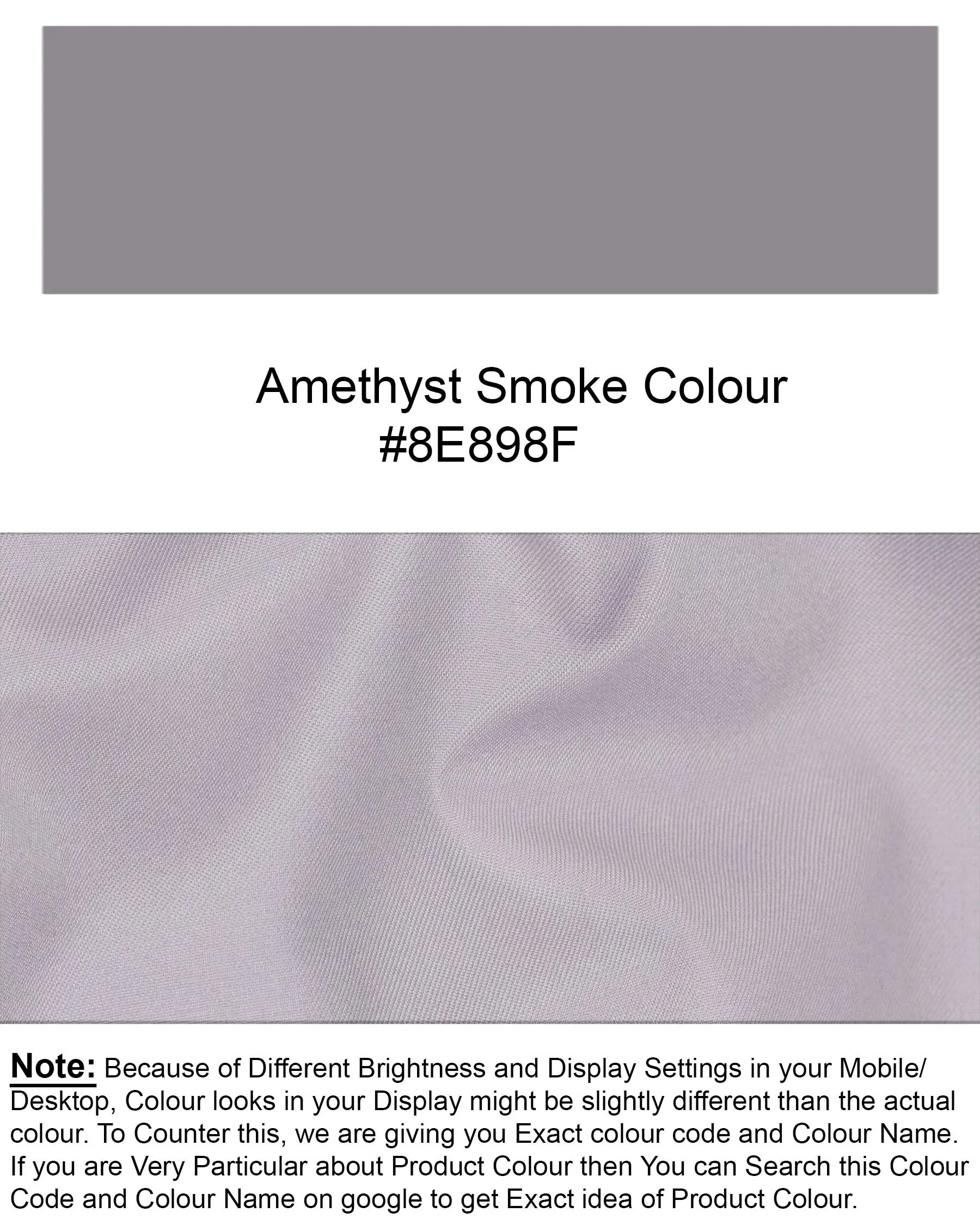 Amethyst Smoke Gray Double-Breasted Suit