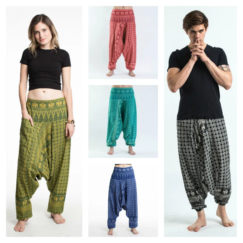 Assorted Set of 5 Hill Tribe Elephants Harem Pants