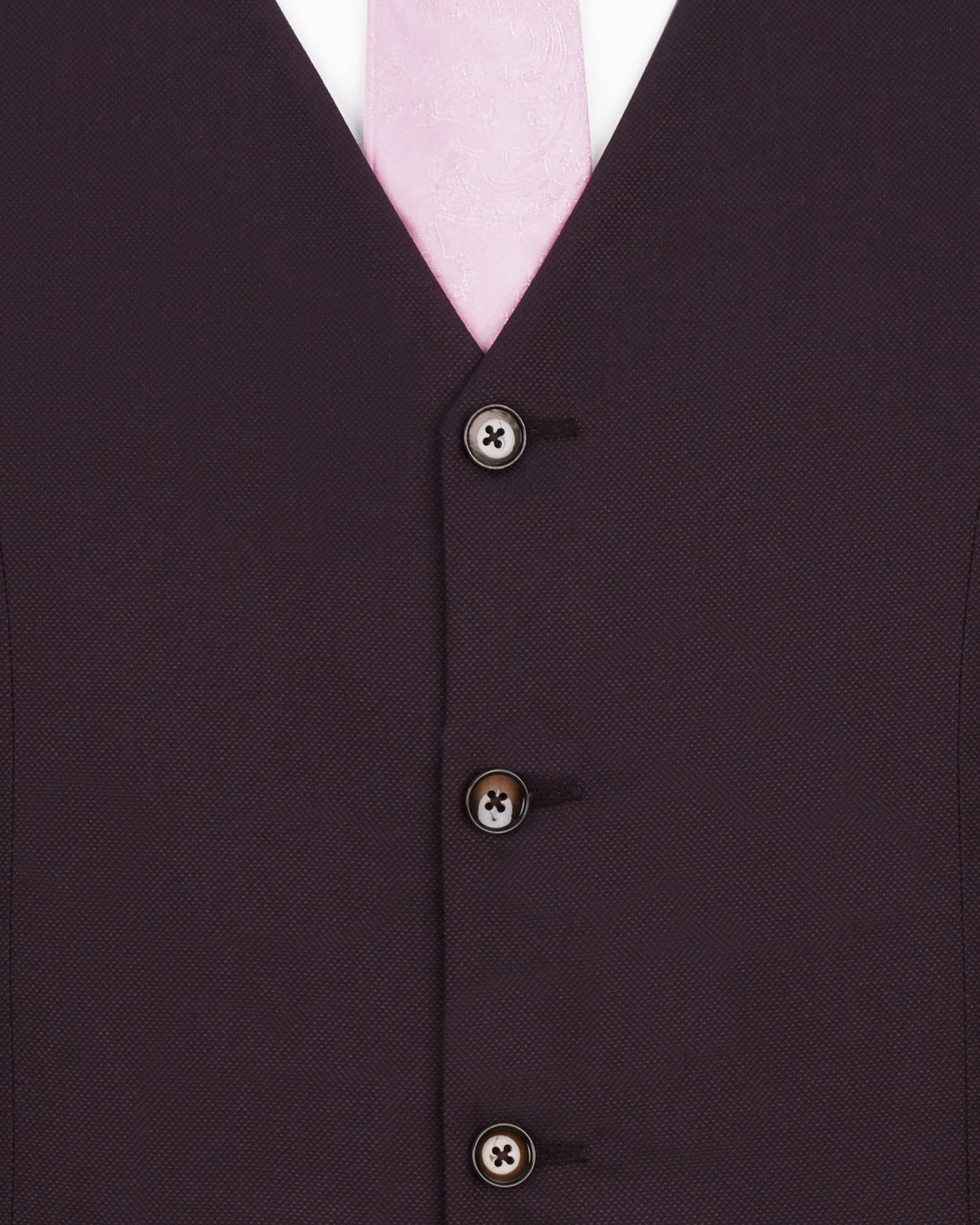 Aubergine Maroon Double Breasted Suit