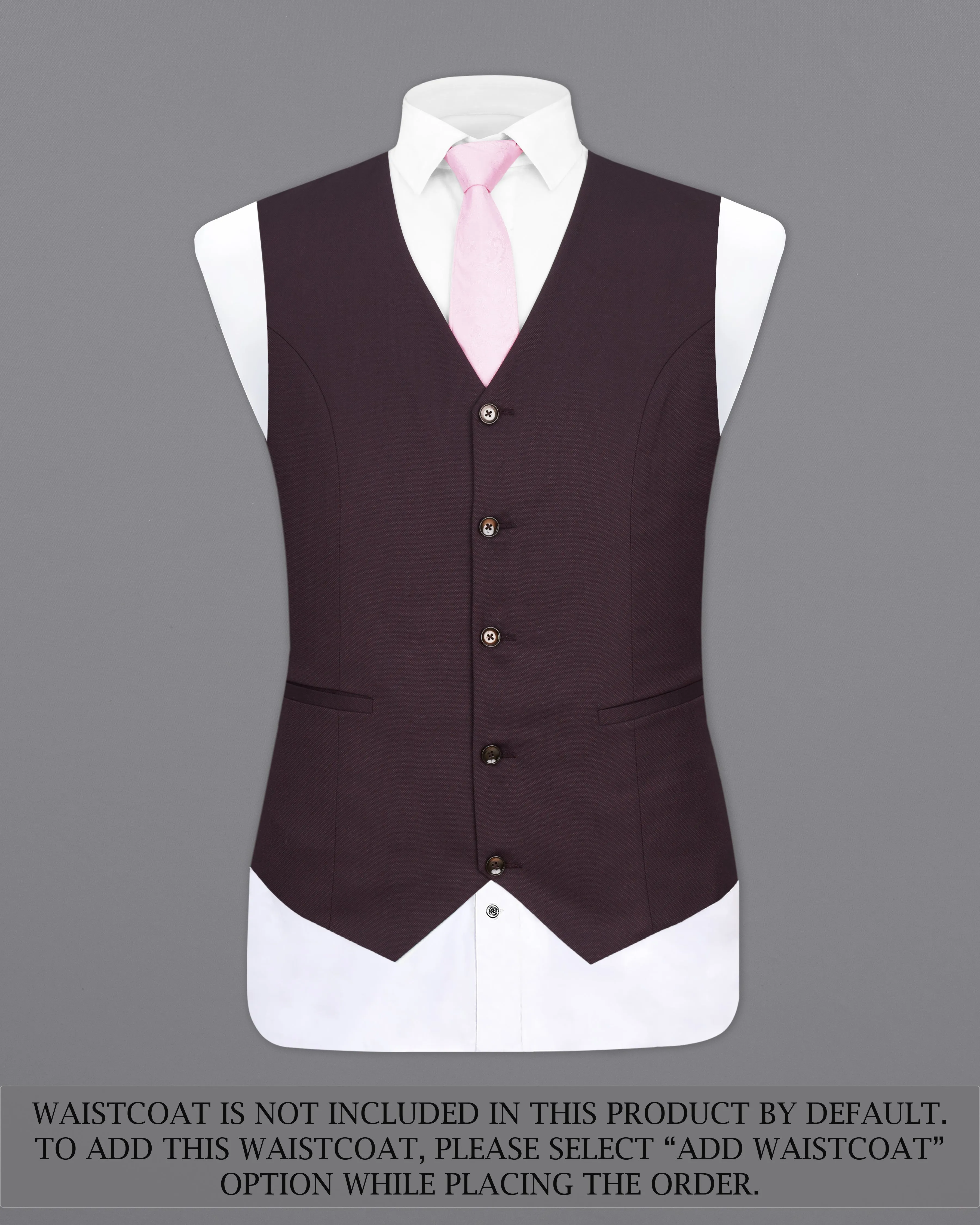 Aubergine Maroon Double Breasted Suit