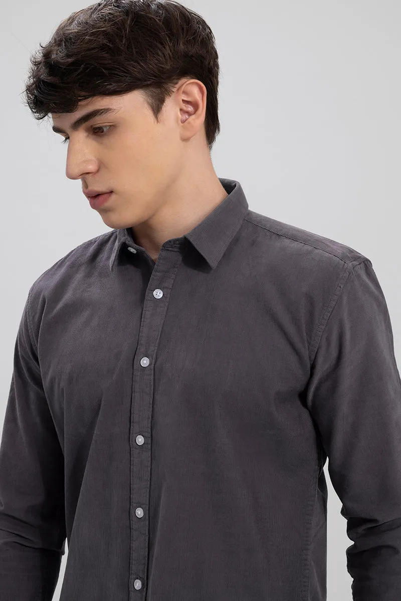 Authentic Dark Grey Corduroy Shirt