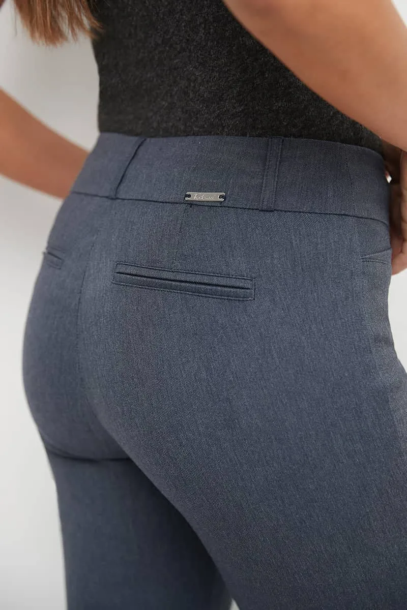 Barely Bootcut Pants with Fake Pockets