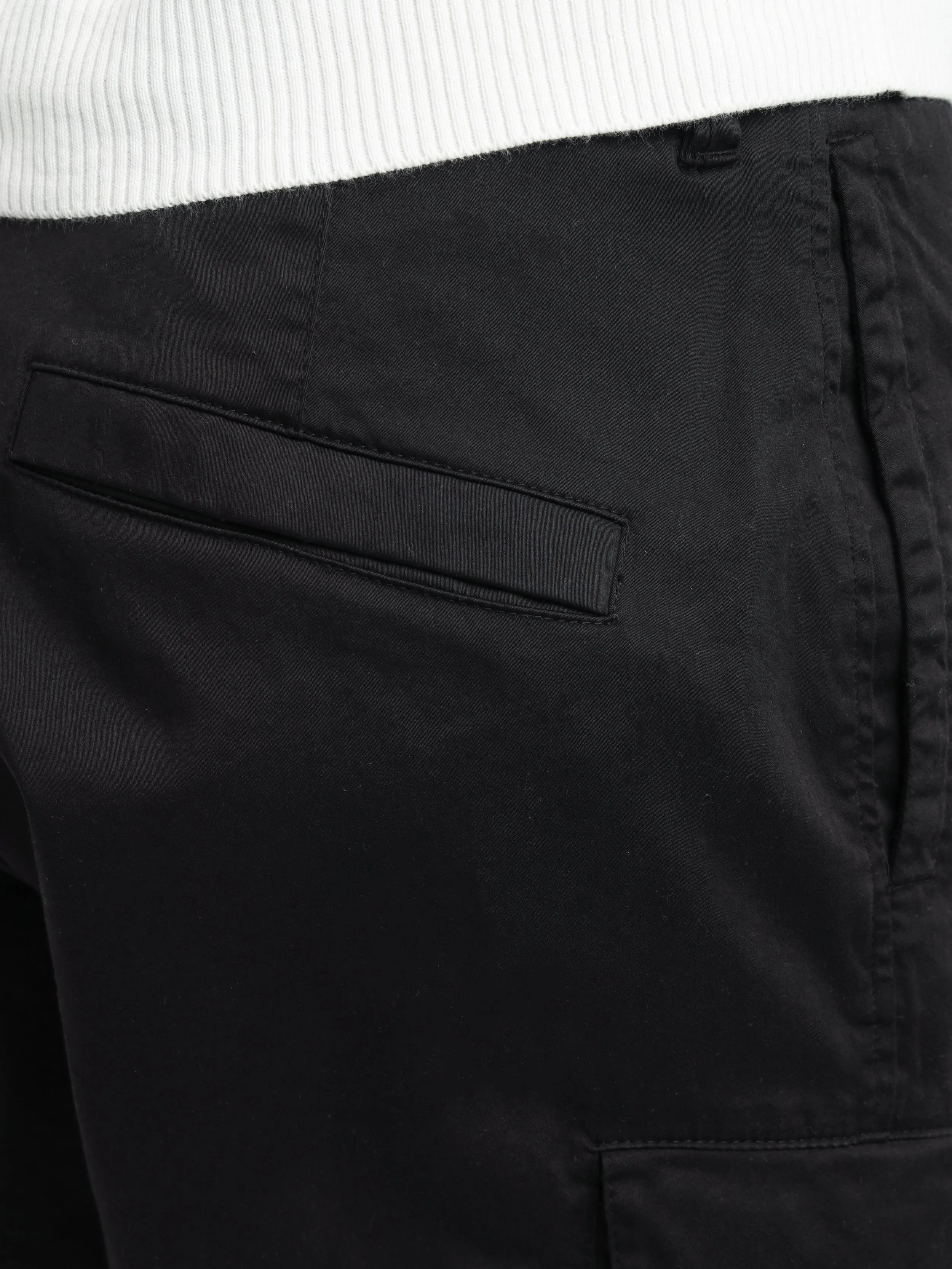 Black Weatherproof Cotton Canvas Cargo Pants