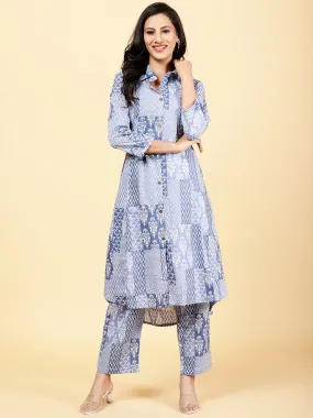 Block Printed Cotton Kurta Set