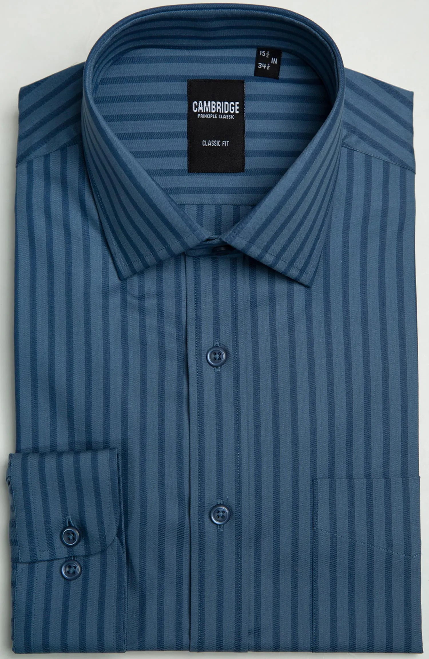 Blue Dobby Formal Cotton Shirt