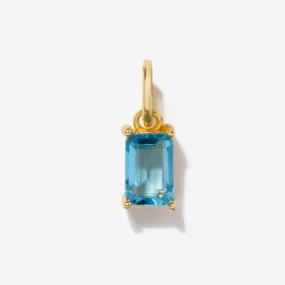 Blue Topaz Necklace Charm