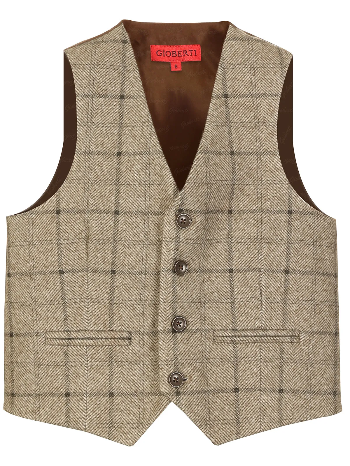 Boy's Tweed Herringbone Vest