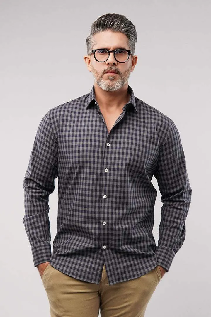 Check Shirt - Black & Grey