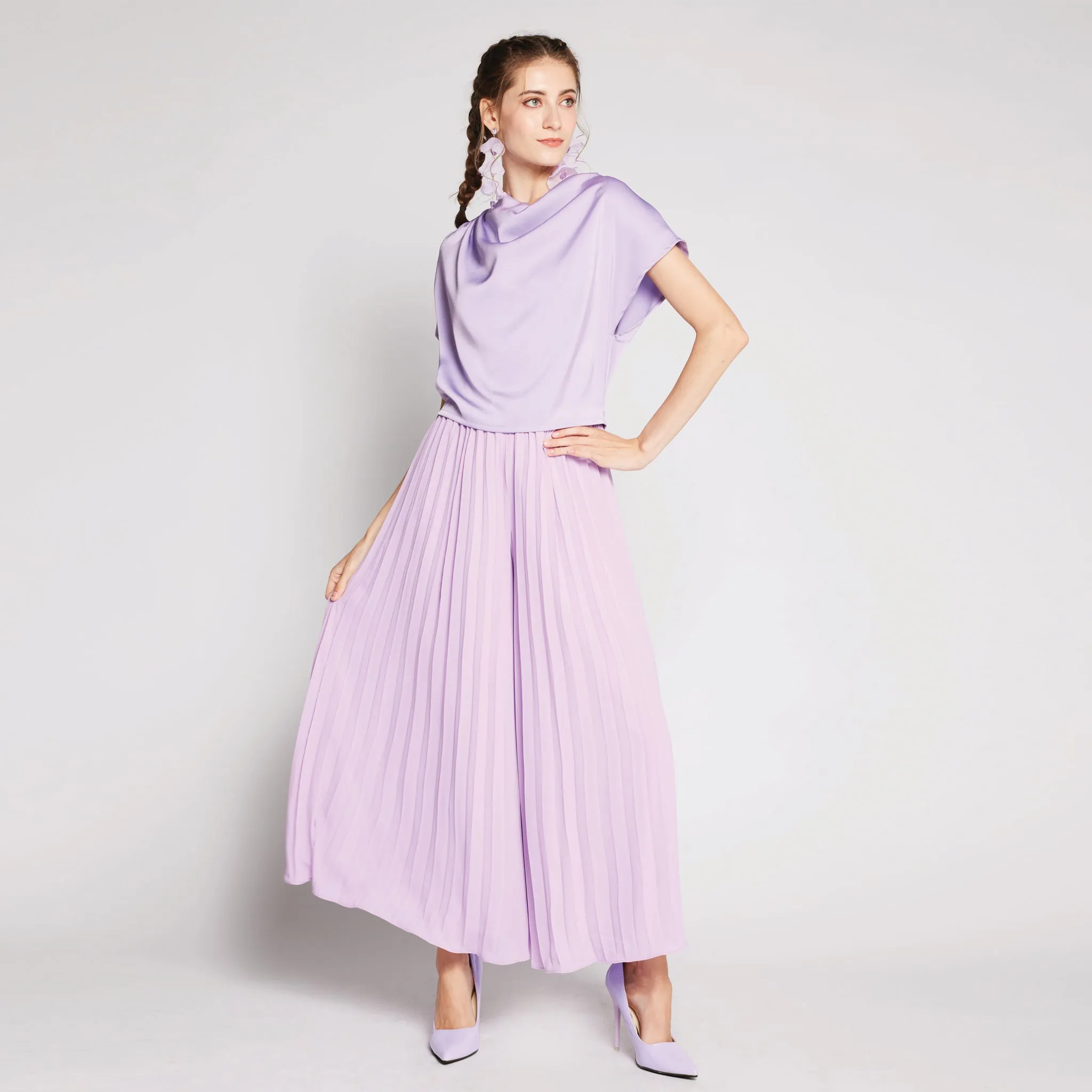 Chiffon Pleated Pants