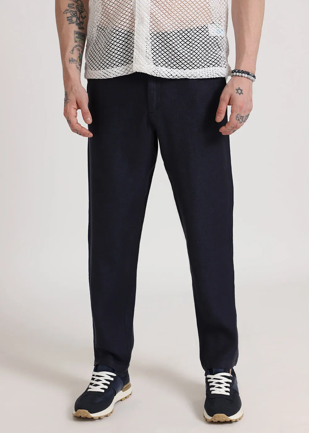 Deep Blue Linen Pant