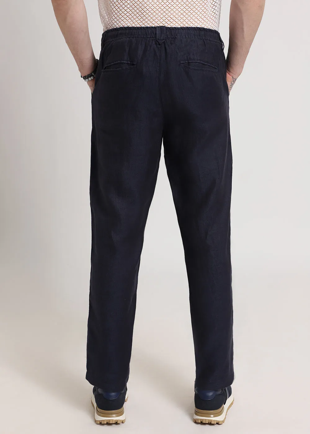 Deep Blue Linen Pant