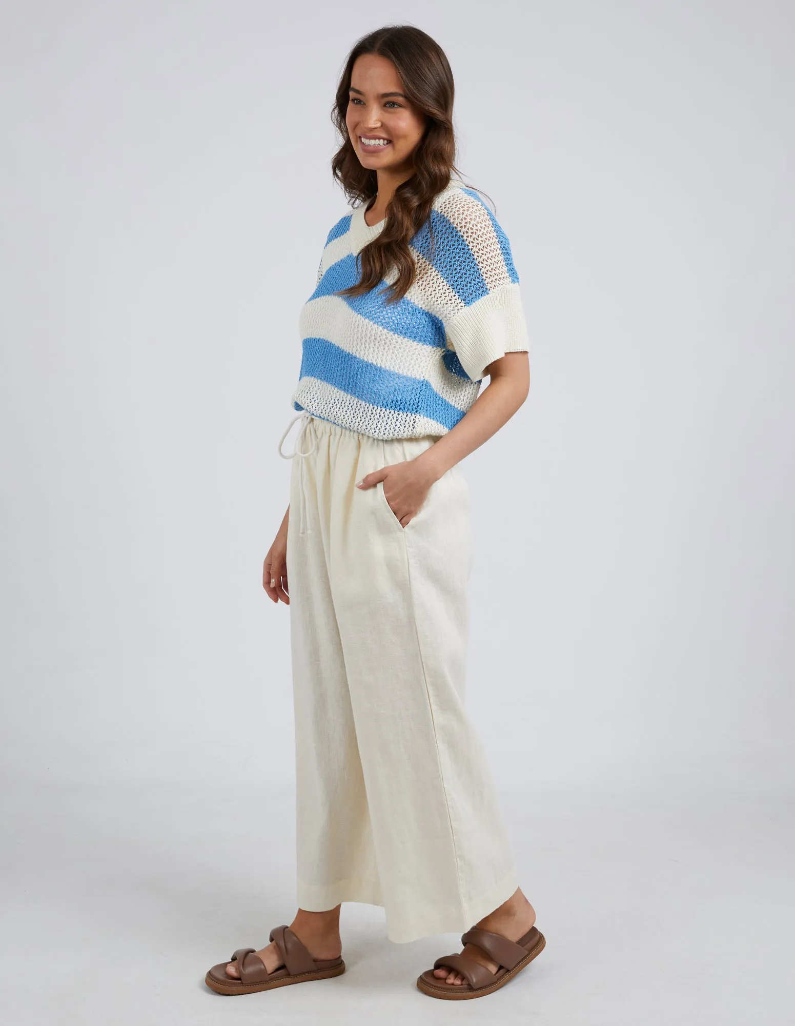 Dionne Wide Leg Pant Toasted Coconut