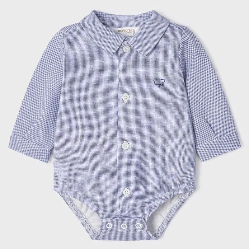 ECOFRIENDS Collare Bodysuit Baby Boy - Light Blue | Mayoral