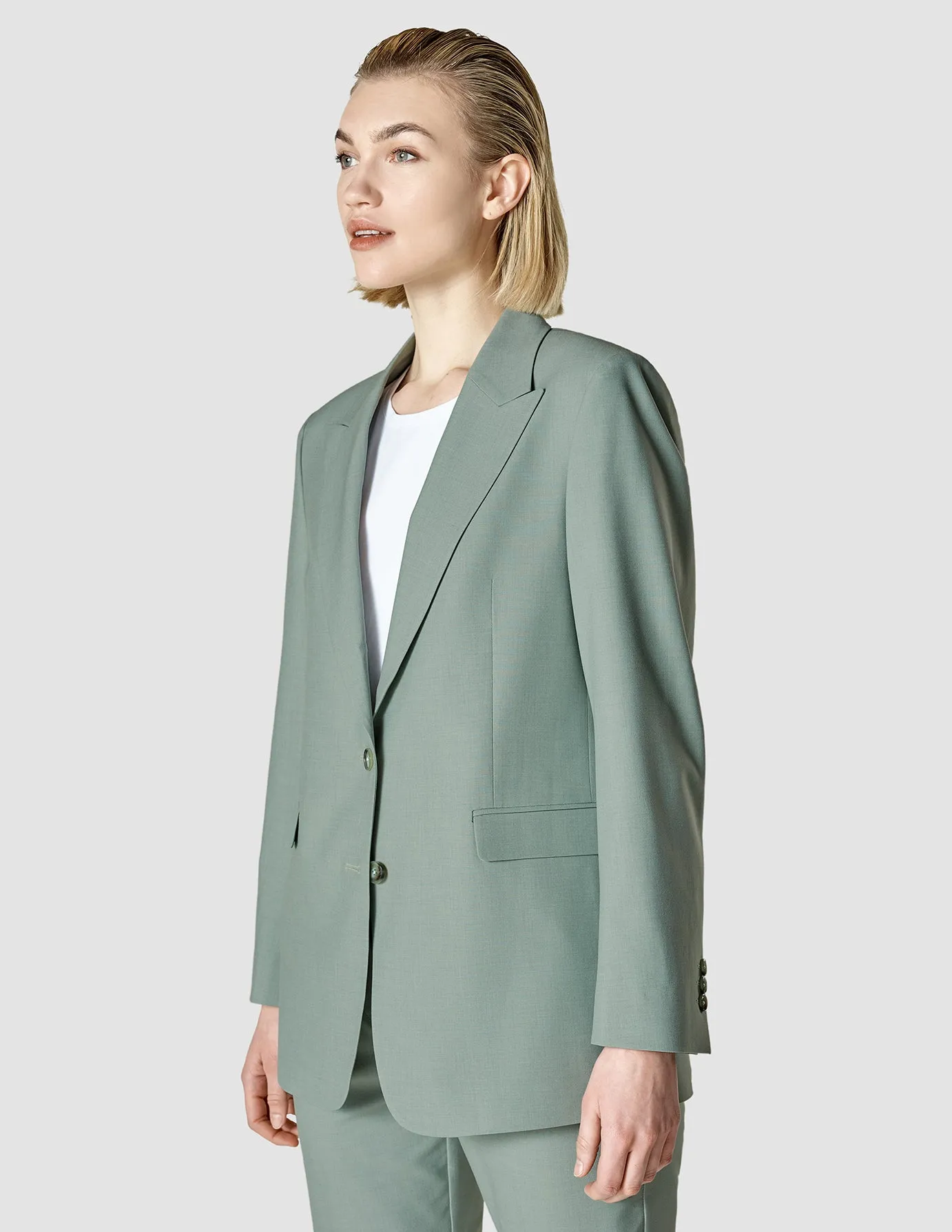 Essential Suit Tapered Calm Green Melange