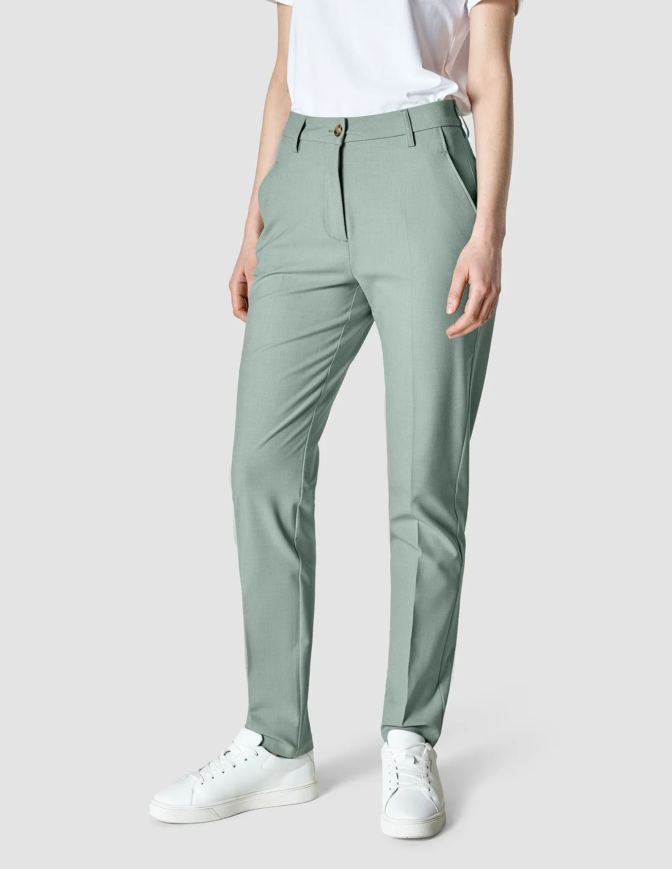 Essential Suit Tapered Calm Green Melange