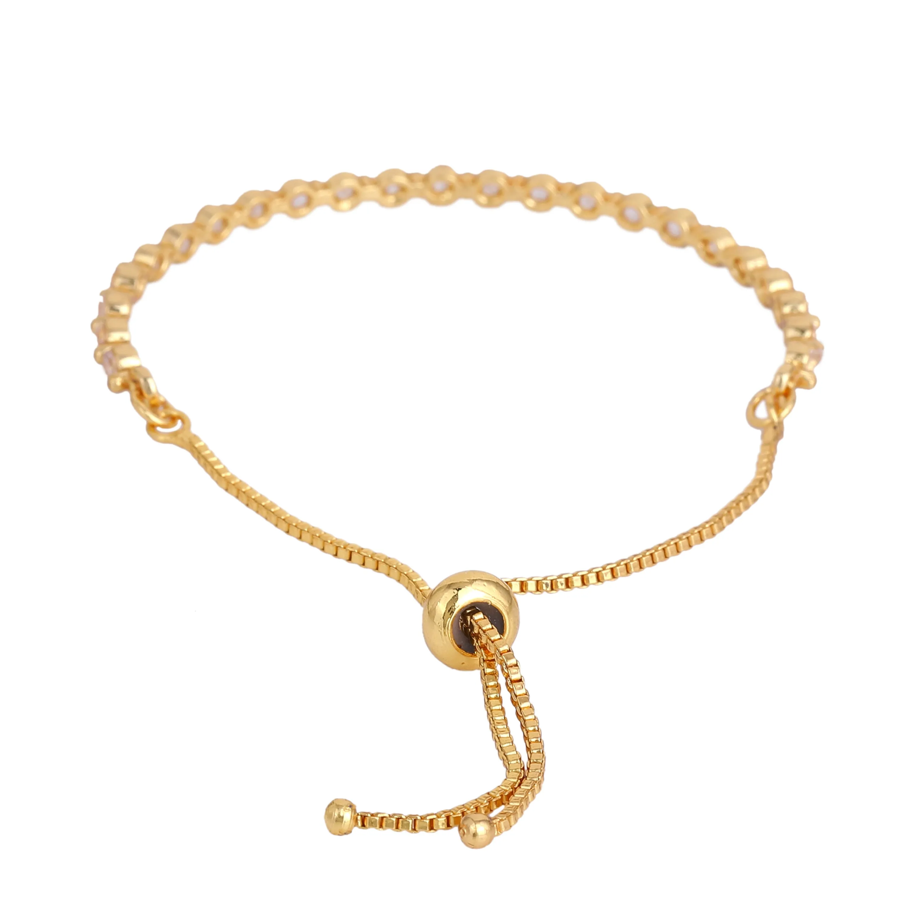 Estele Gold Plated CZ Glittering Bracelet for Women