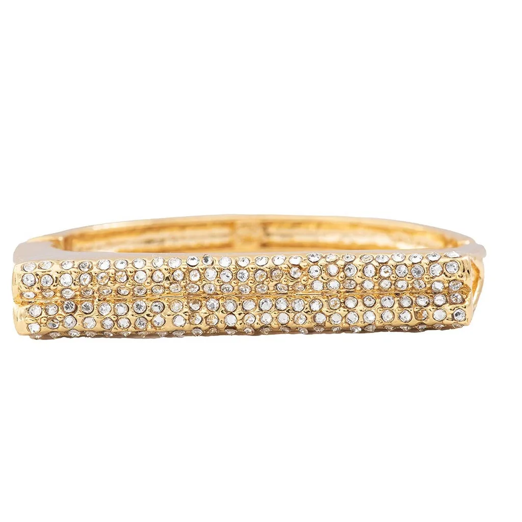 Estele gold plated Diamond Crystal Bling Bracelet for Women