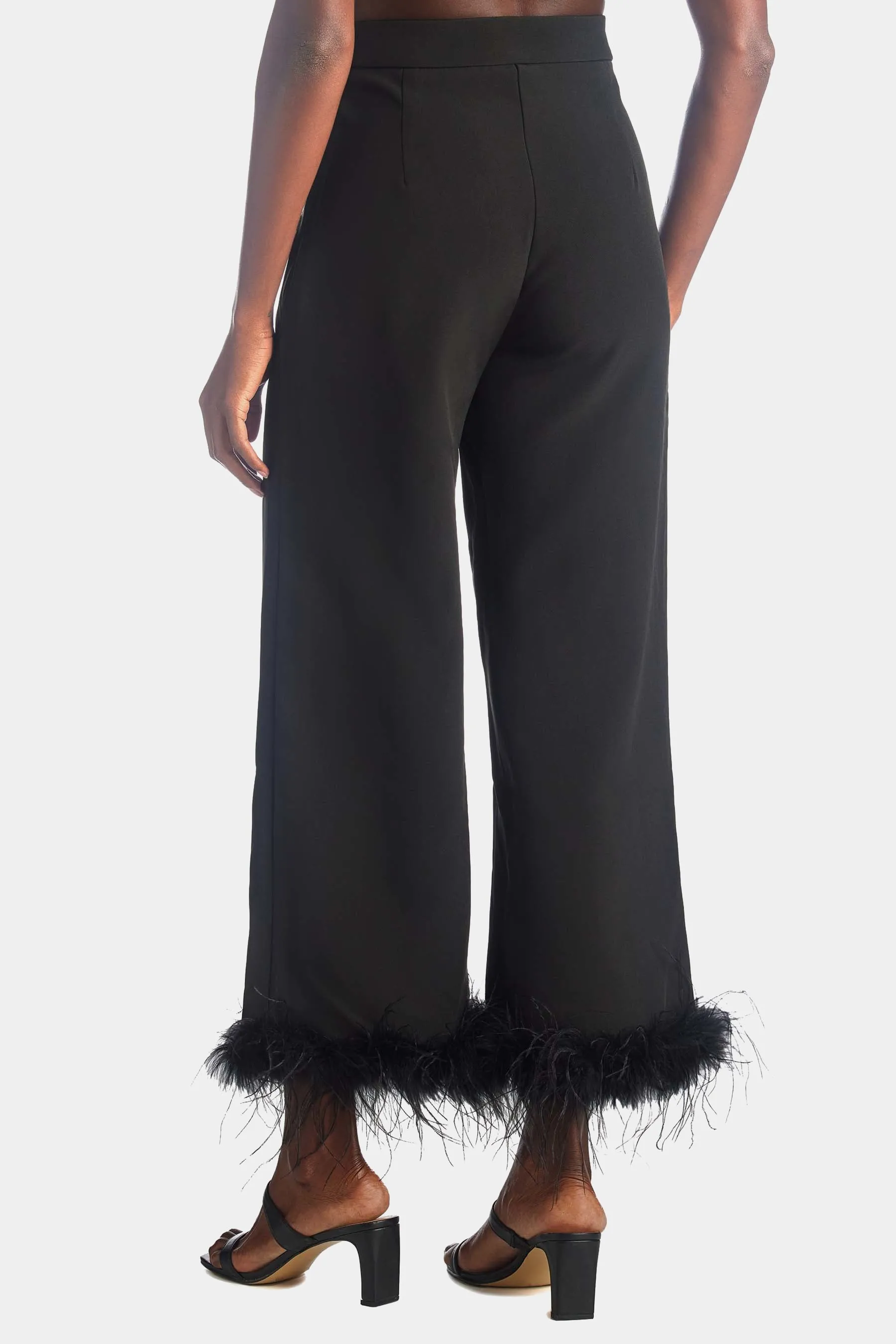 Feather Detail Wide Pant