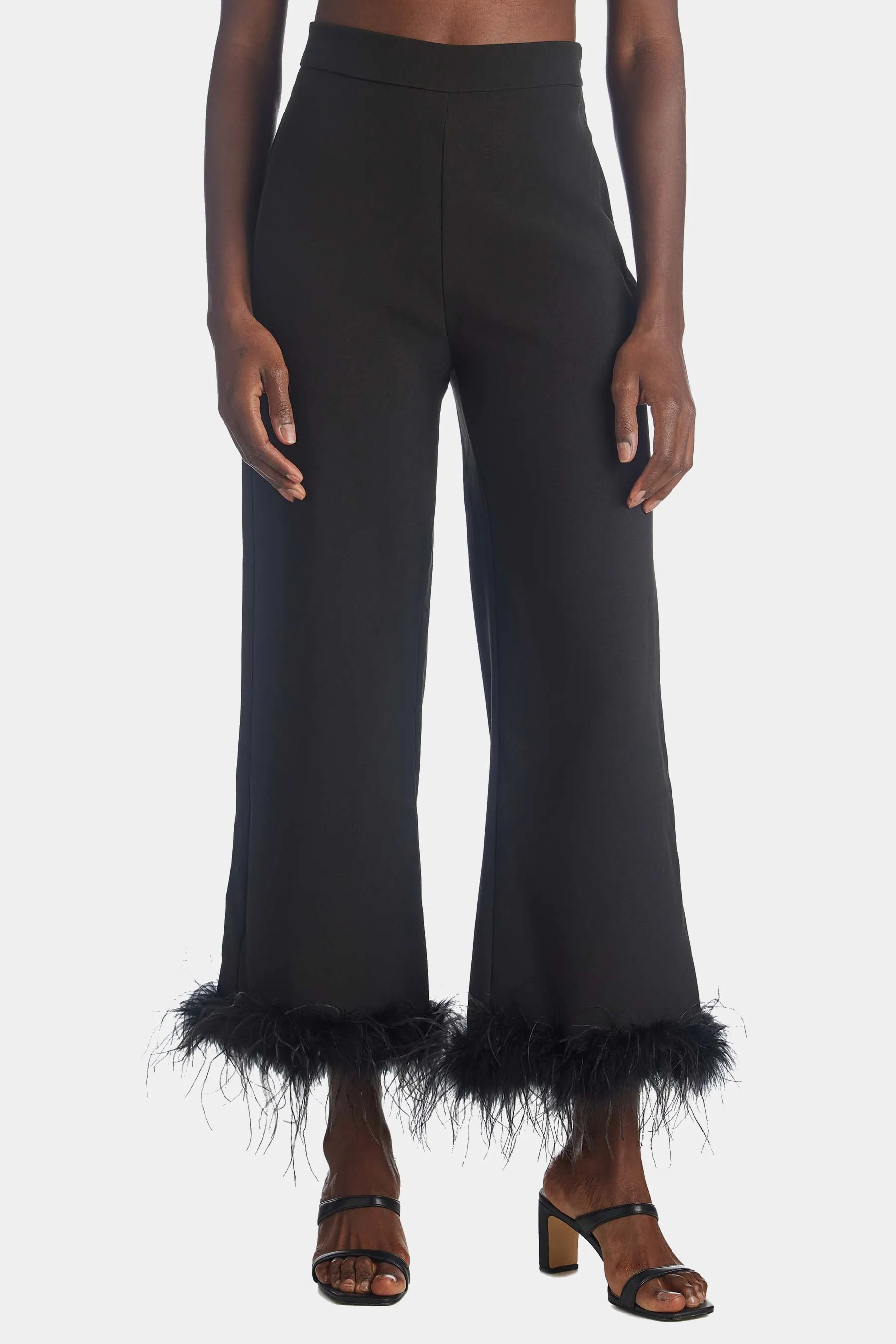 Feather Detail Wide Pant