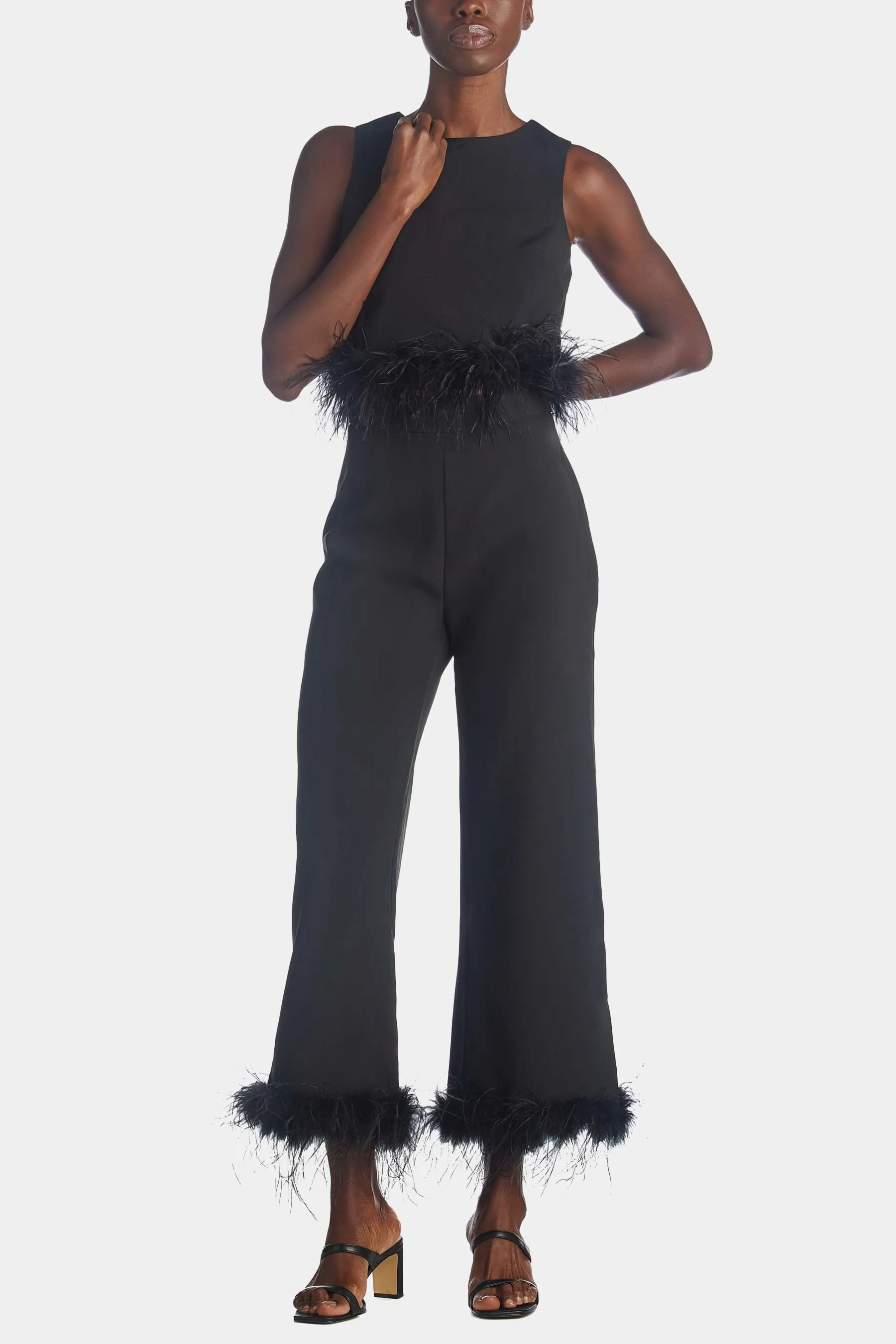 Feather Detail Wide Pant