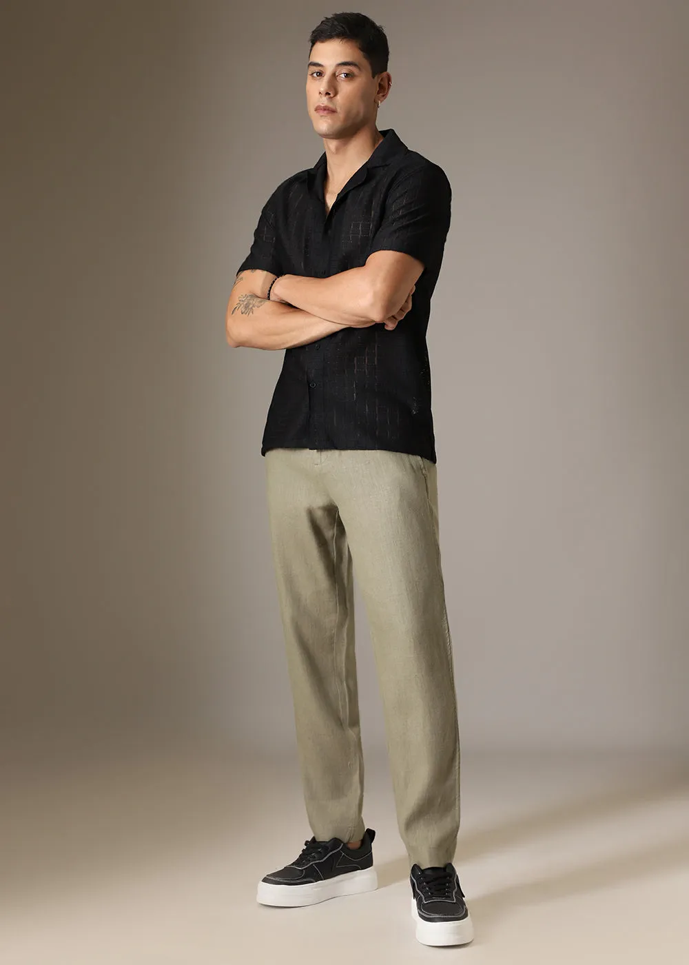 Fern Green Linen Pant