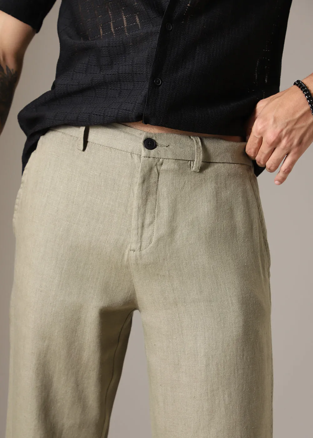 Fern Green Linen Pant