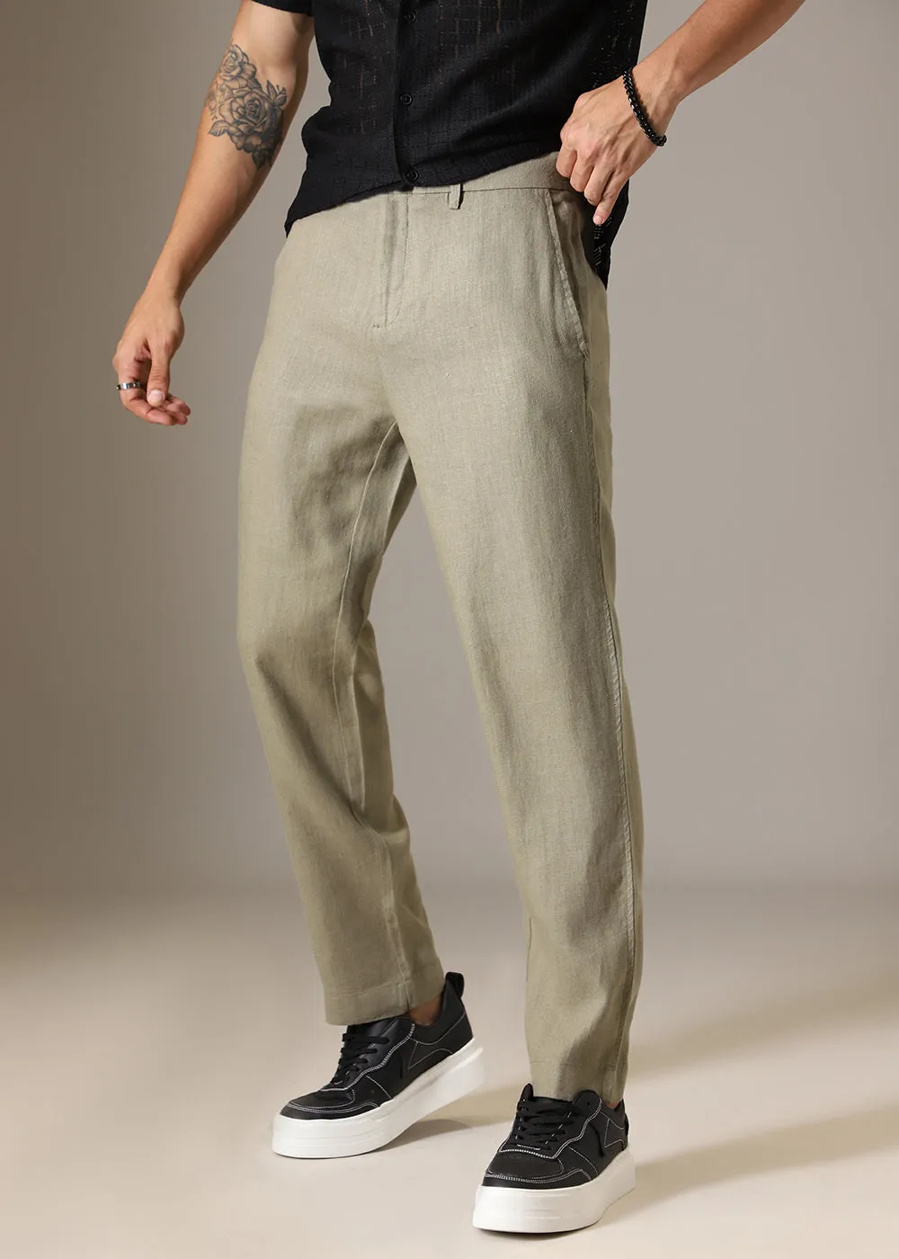 Fern Green Linen Pant