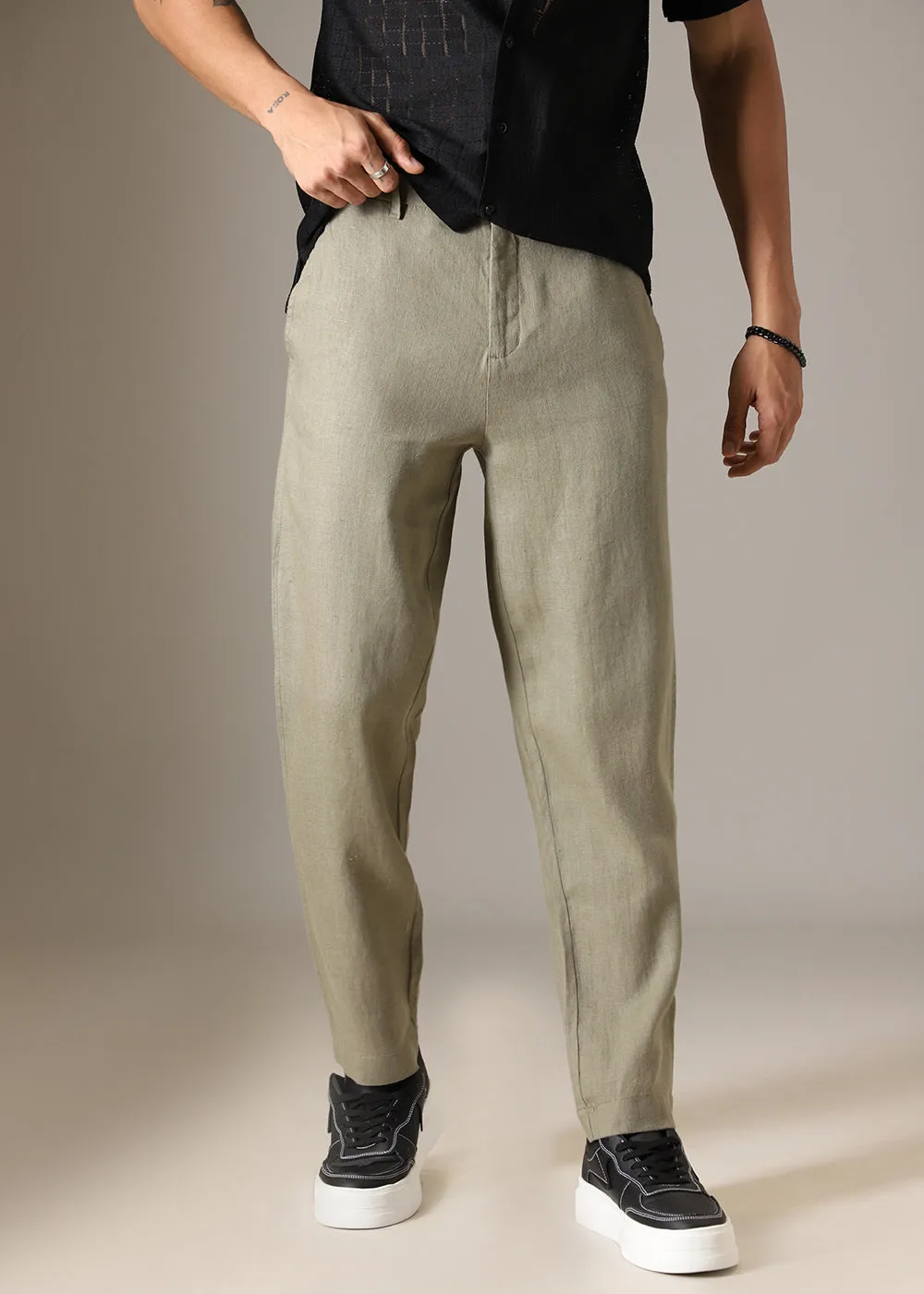 Fern Green Linen Pant