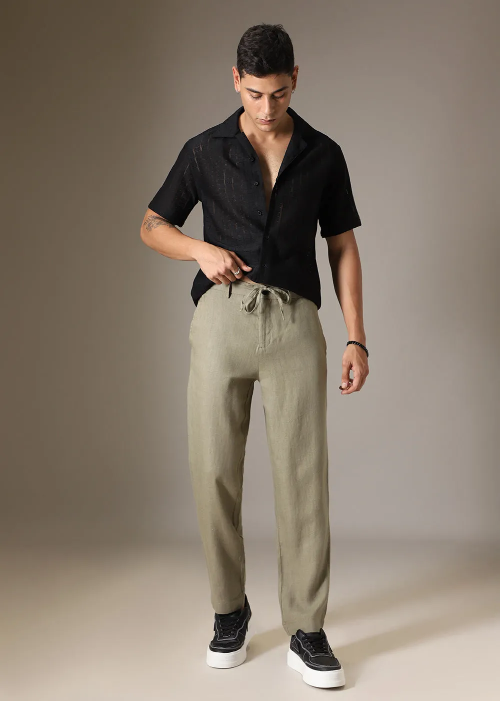 Fern Green Linen Pant