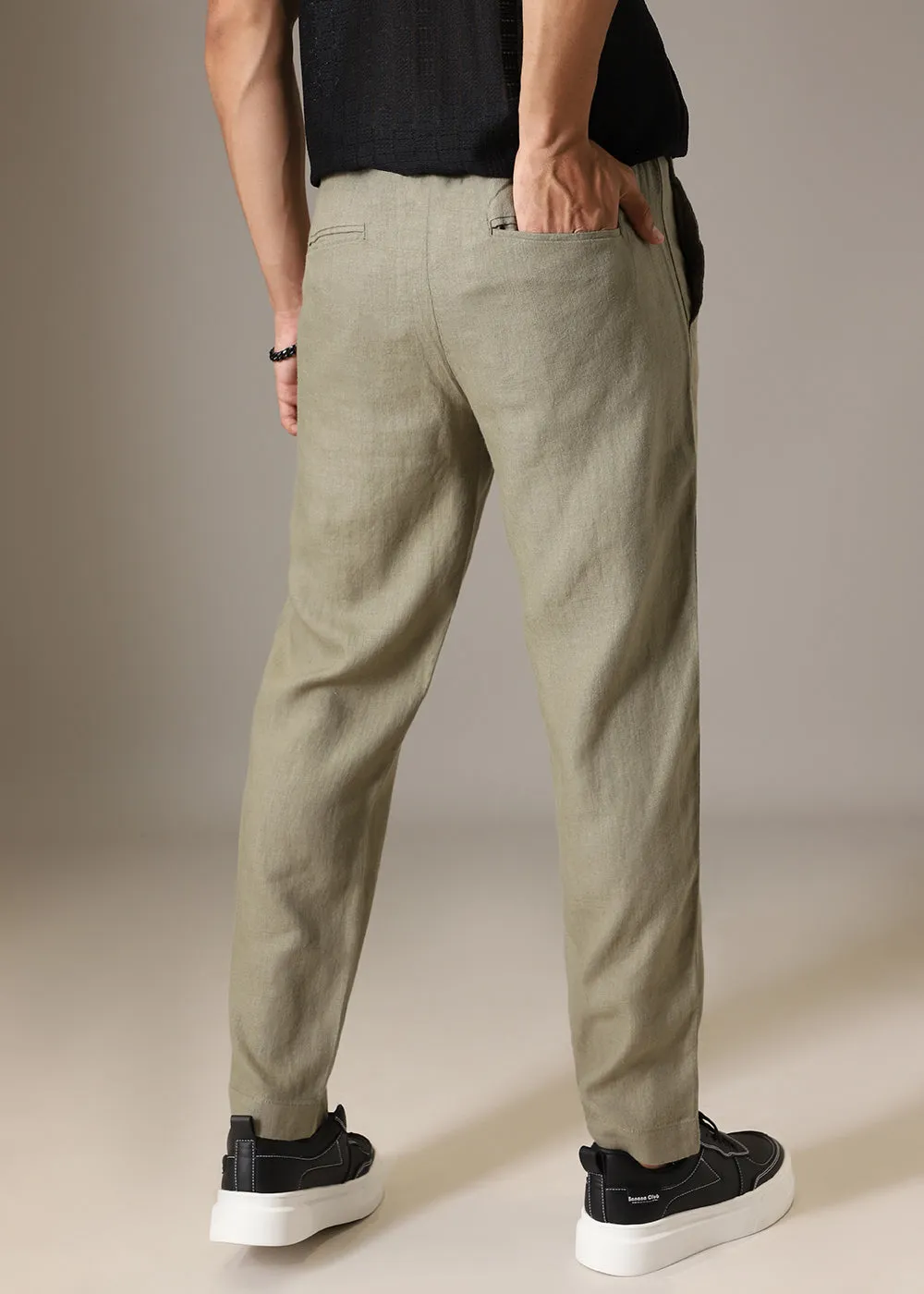 Fern Green Linen Pant