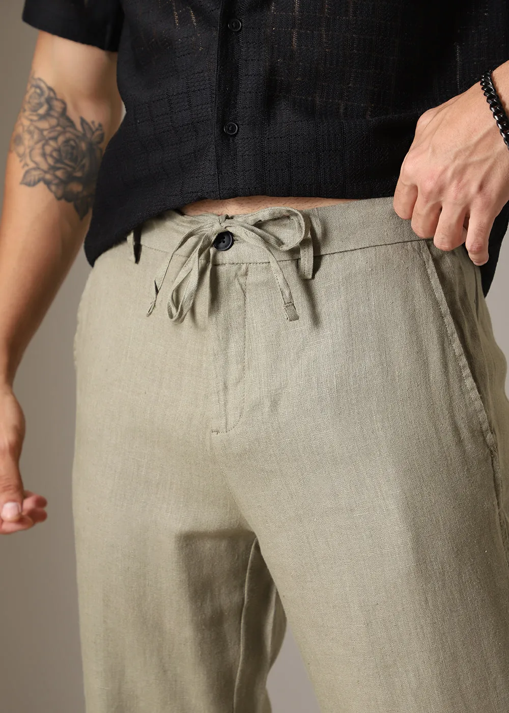 Fern Green Linen Pant