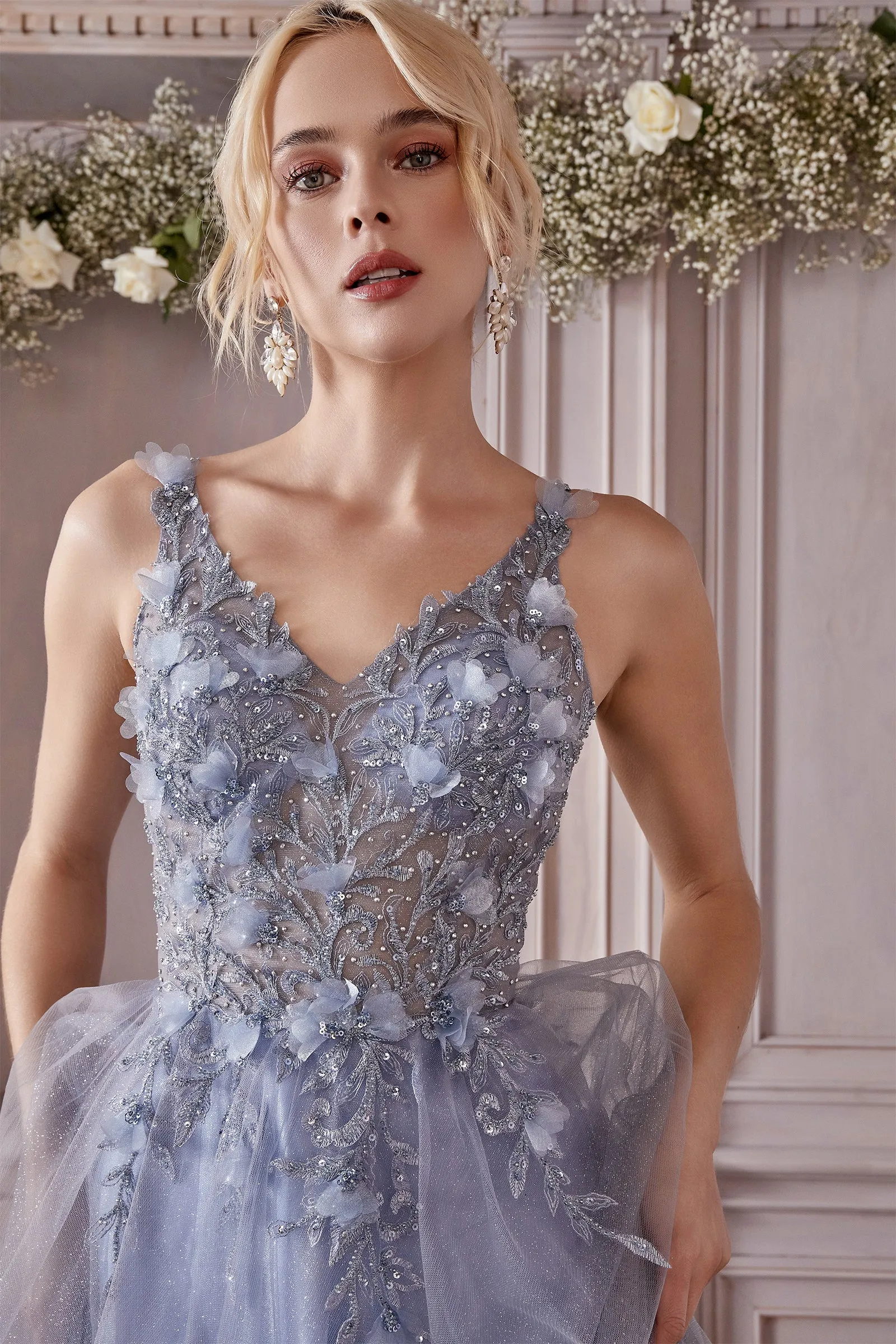 Fleur | Lace Floral A-Line Gown | LaDivine CD0181