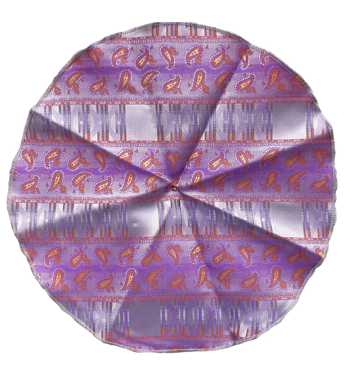 Gianfranco Tie and Handkerchief - Lilac Paisley Polka Dots T50