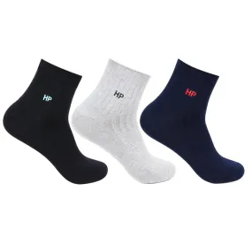 Hush Puppies Men's Cotton Ankle Rib Socks - Pack of 3