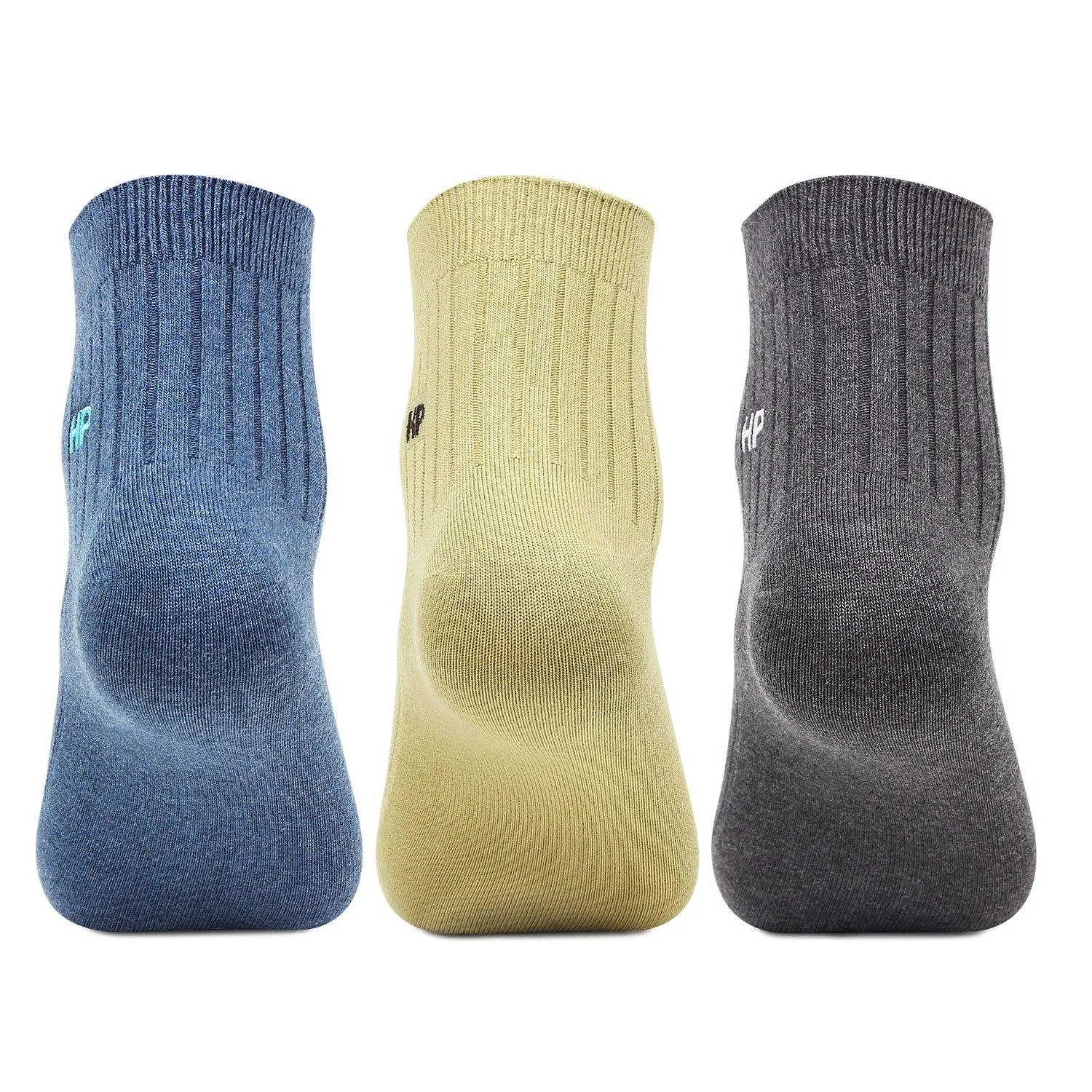 Hush Puppies Men's Cotton Ankle Rib Socks - Pack of 3