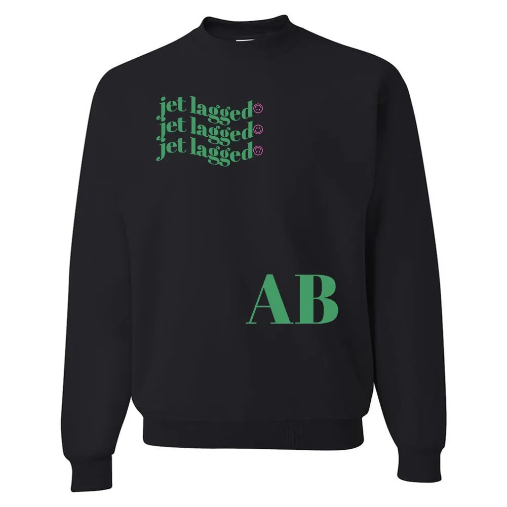 Initialed 'Jet Lagged' Crewneck Sweatshirt