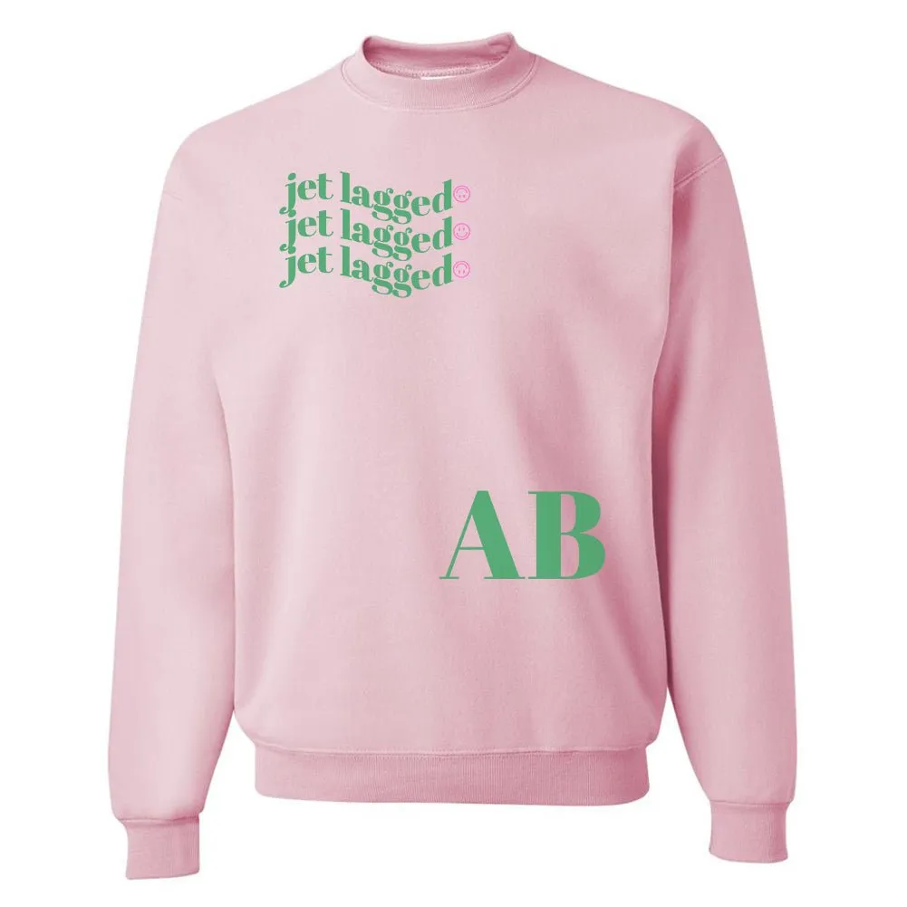 Initialed 'Jet Lagged' Crewneck Sweatshirt