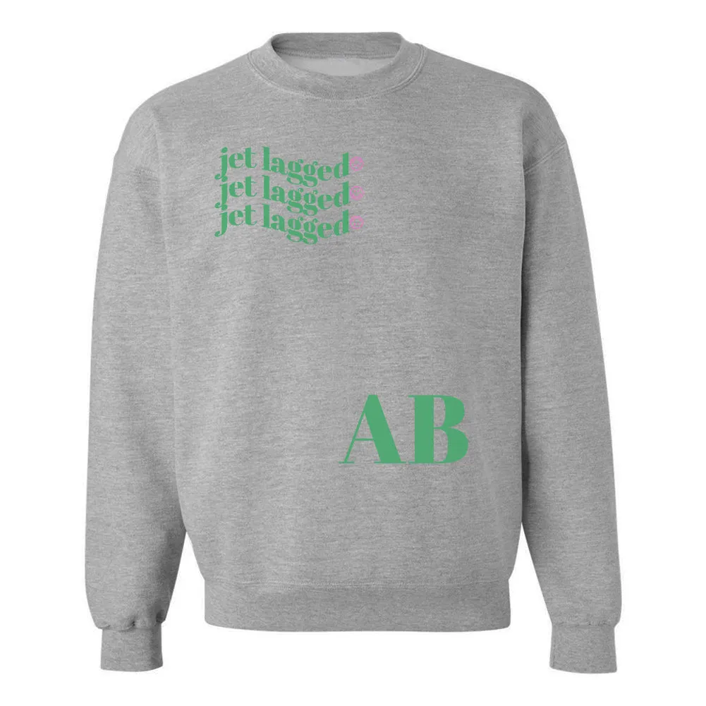 Initialed 'Jet Lagged' Crewneck Sweatshirt